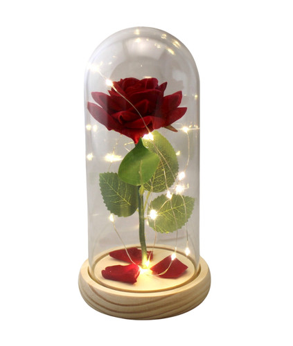 Led red rose dome lighted - in,